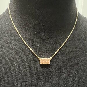 Kendra Scott Gold Pattie Necklace with Drusy Stone Necklace
